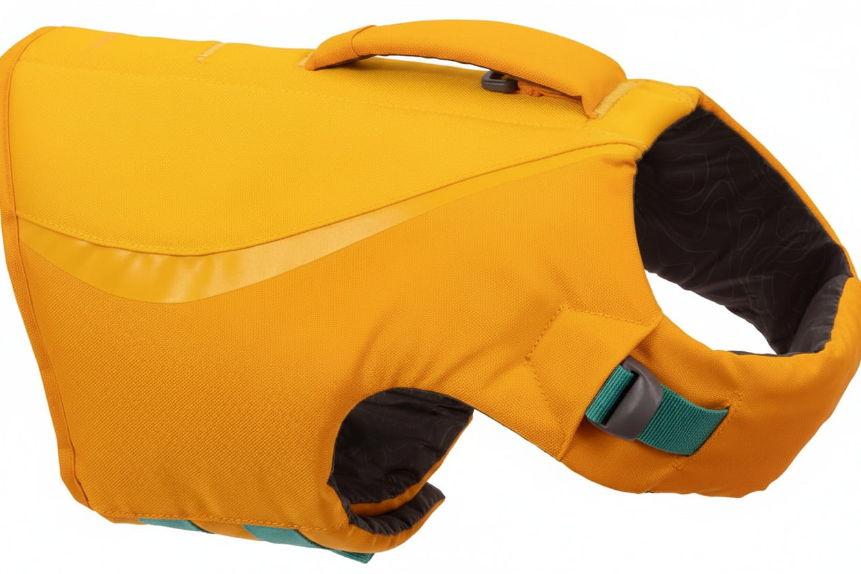 Poupipets Premium Dog Life Jacket with Lift Handle, Reflective Trim and Adjustable Fit