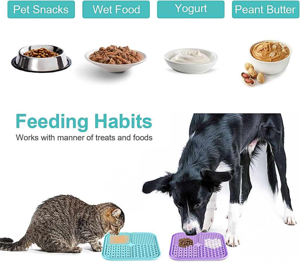 Dailypets Slow Feeder Lick Mat for Dogs and Cats with 77 Suction Cups Set