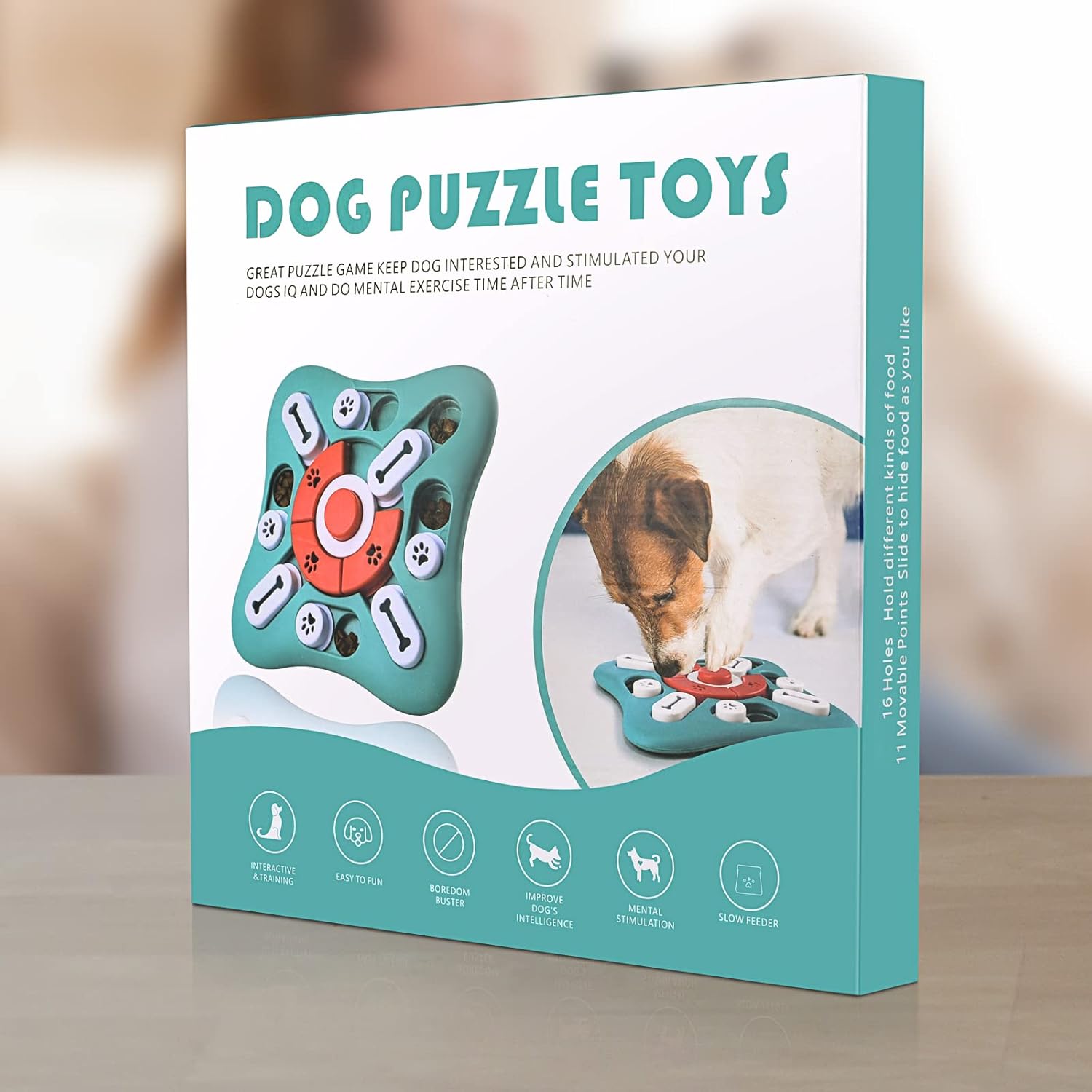 Dailypets Interactive Pet Puzzle Feeder with Treat Dispenser for Dogs and Cats IQ Play