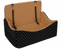 Poupipets Premium Large Dog Car Seat with Reversible Cushion and Storage Pockets