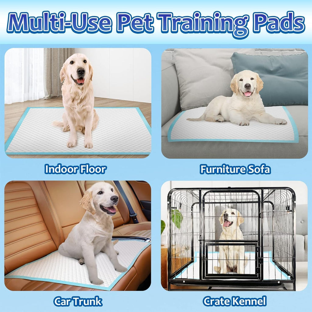 Poupipets Heavy Duty XXL Puppy Training Pads Super Absorbent Leak-Proof Dog Pee Pads