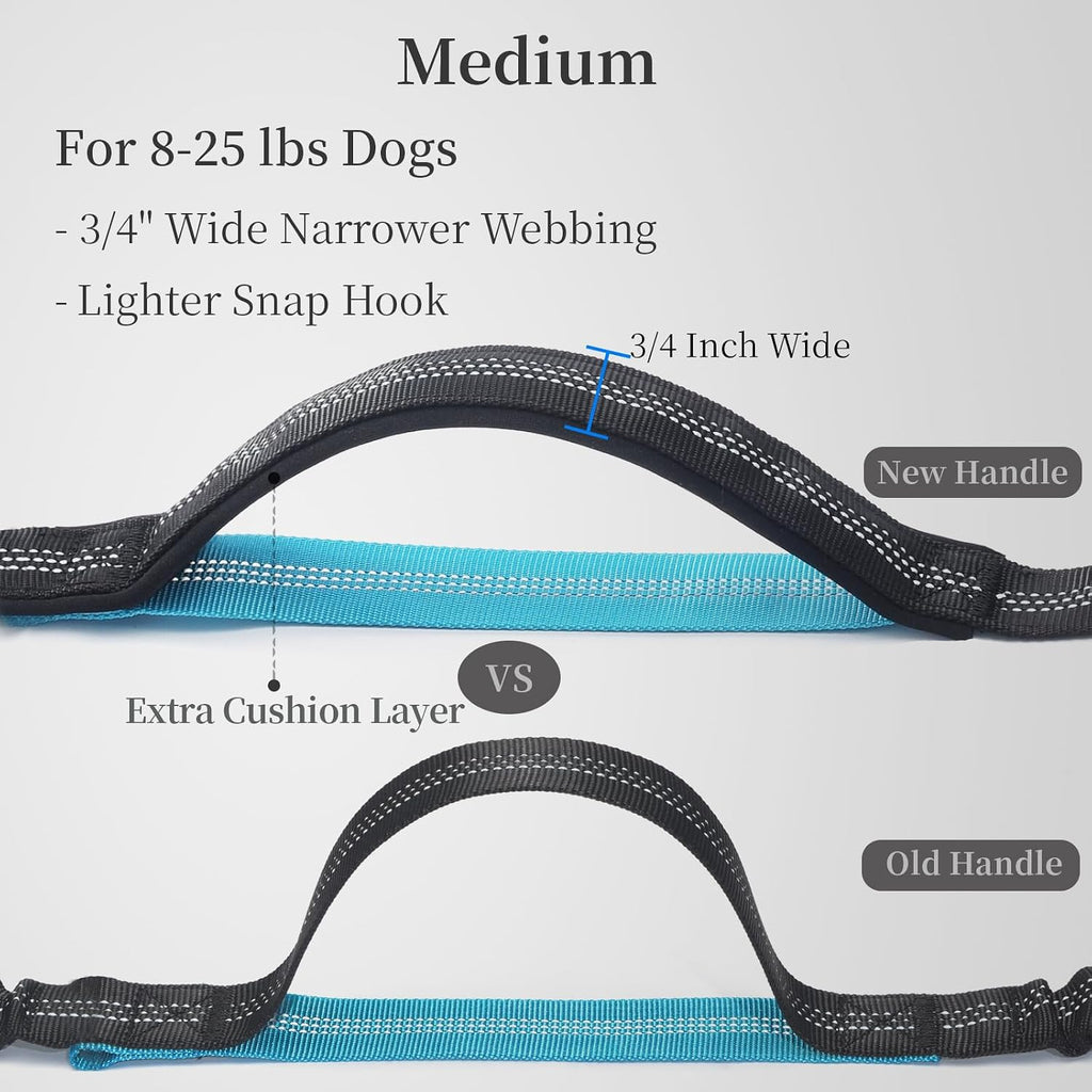 Poupipets Hands-Free Dog Walking Leash with Zipper Pouch and Double Shock Absorbers
