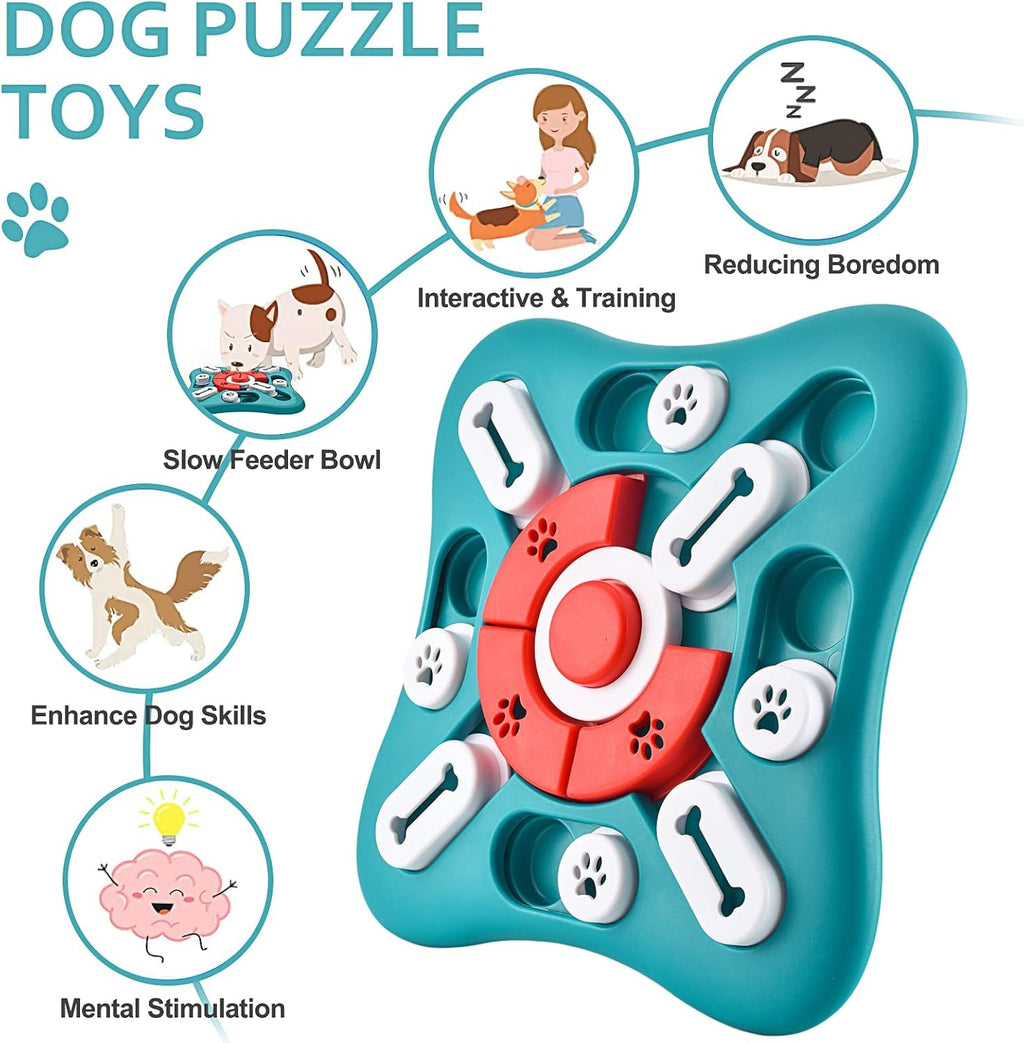 Dailypets Interactive Pet Puzzle Feeder with Treat Dispenser for Dogs and Cats IQ Play