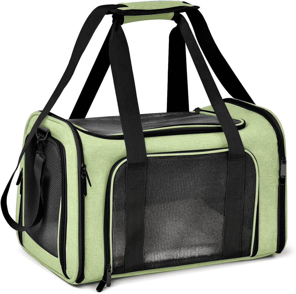 Poupipets Breathable Pet Carry Bag with Removable Mat and Secure Zipper Design