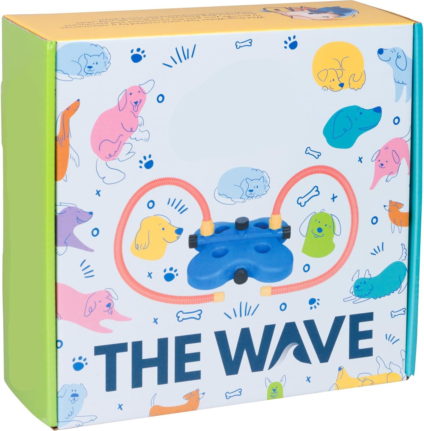 Poupipets Interactive Dog Water Sprinkler Toy with Dual Spray Hoses for Outdoor Summer Play