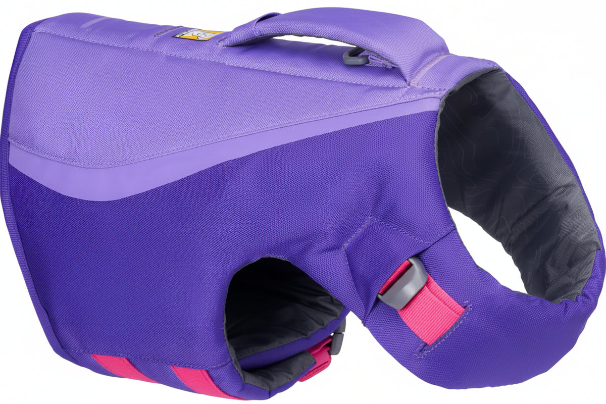 Poupipets Premium Dog Life Jacket with Lift Handle, Reflective Trim and Adjustable Fit