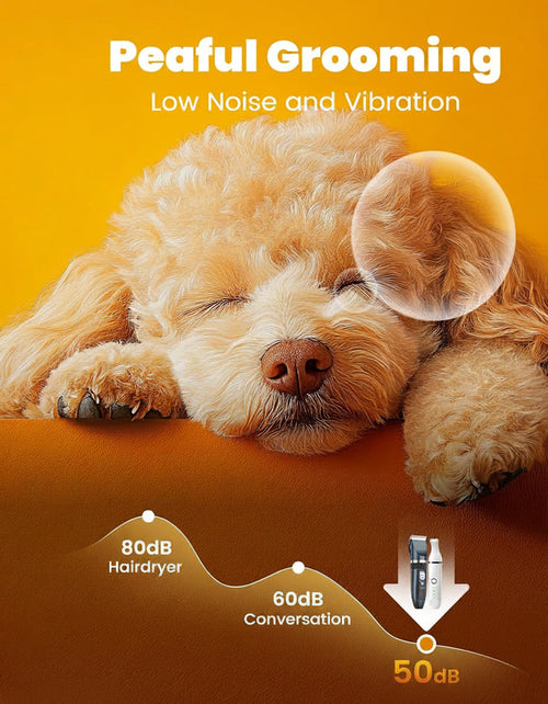 Poupipets 3-in-1 Dog Grooming Kit with Cordless Clippers, Paw Trimmer and Nail Grinder