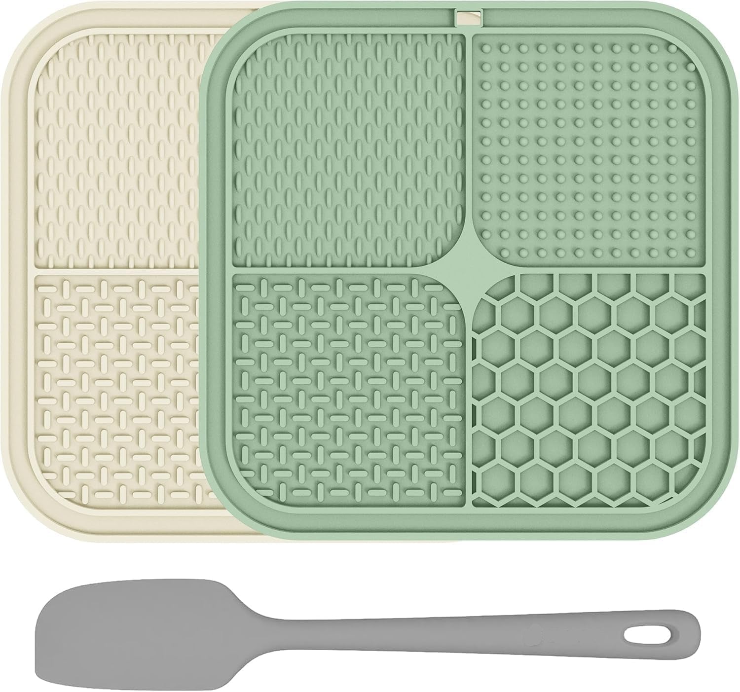Dailypets Silicone Pet Lick Mat Set of 2 with Suction Cups Slow Feeder Design