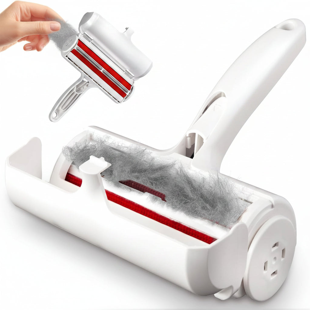 Poupipets Reusable Pet Hair Remover Roller for Dogs & Cats on Furniture, Carpets, Bedding & Car Seats
