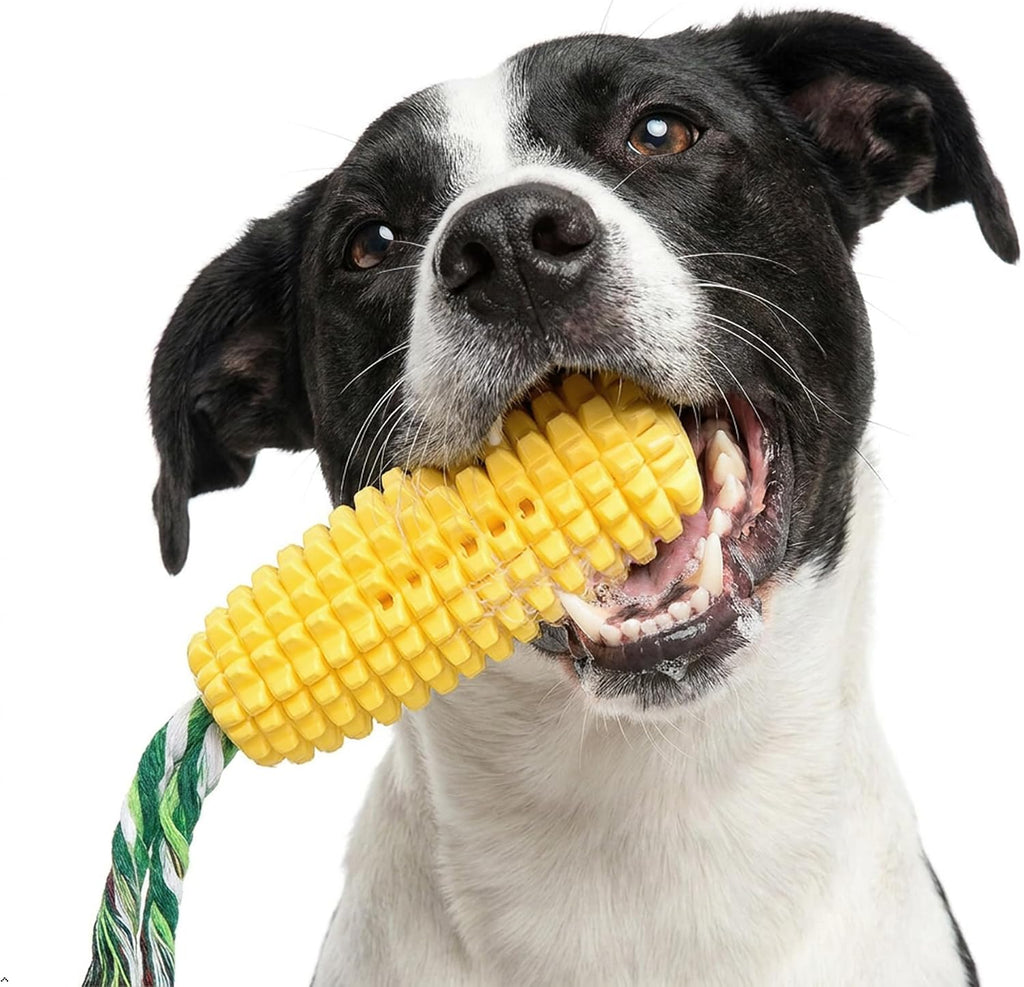Dailypets Corn Shaped Dog Chew Toy with Squeaker for Small Medium and Large Dogs