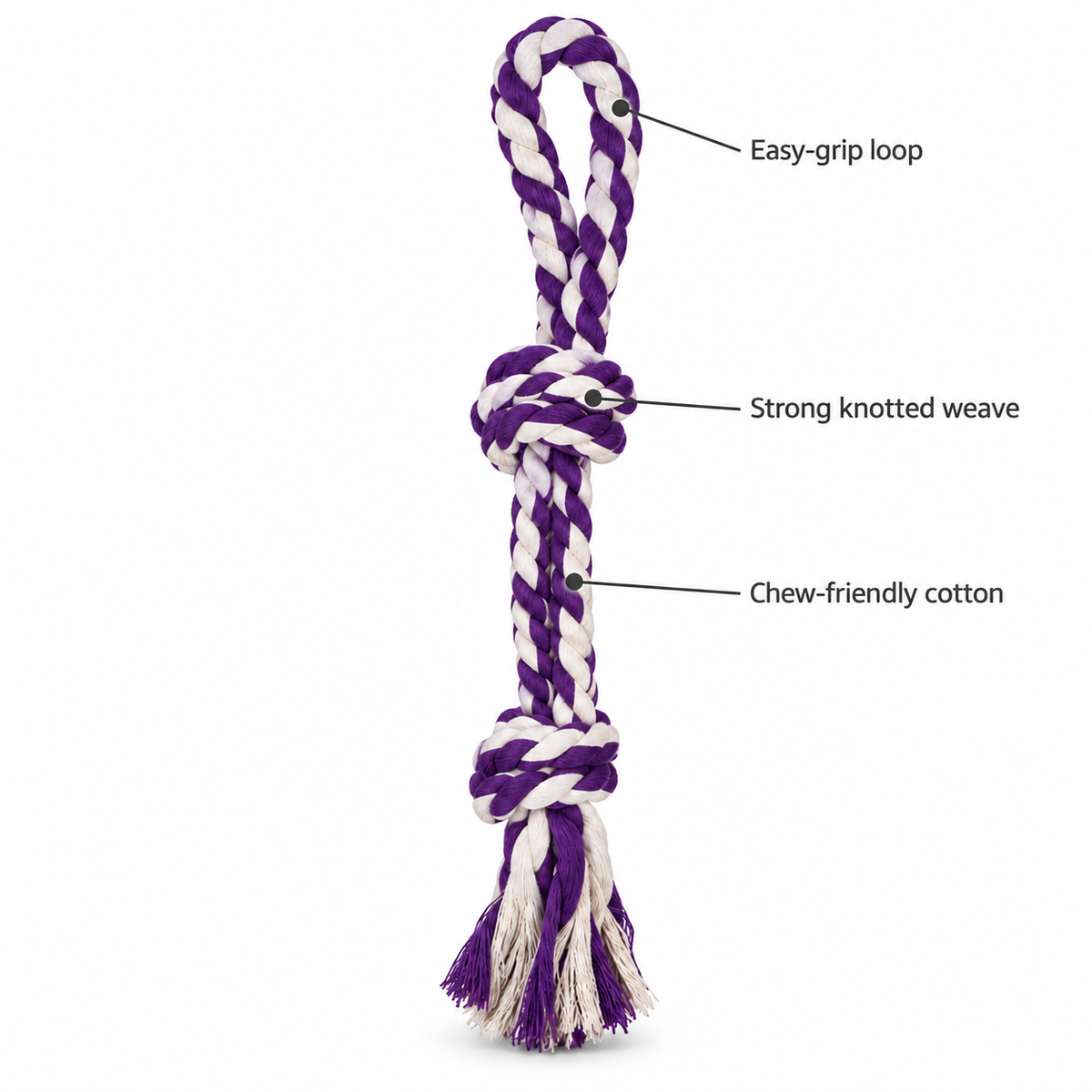 POUPIPETS Dog Rope Toys – 9 Pack Tough Chew & Tug Toys for Aggressive Chewers