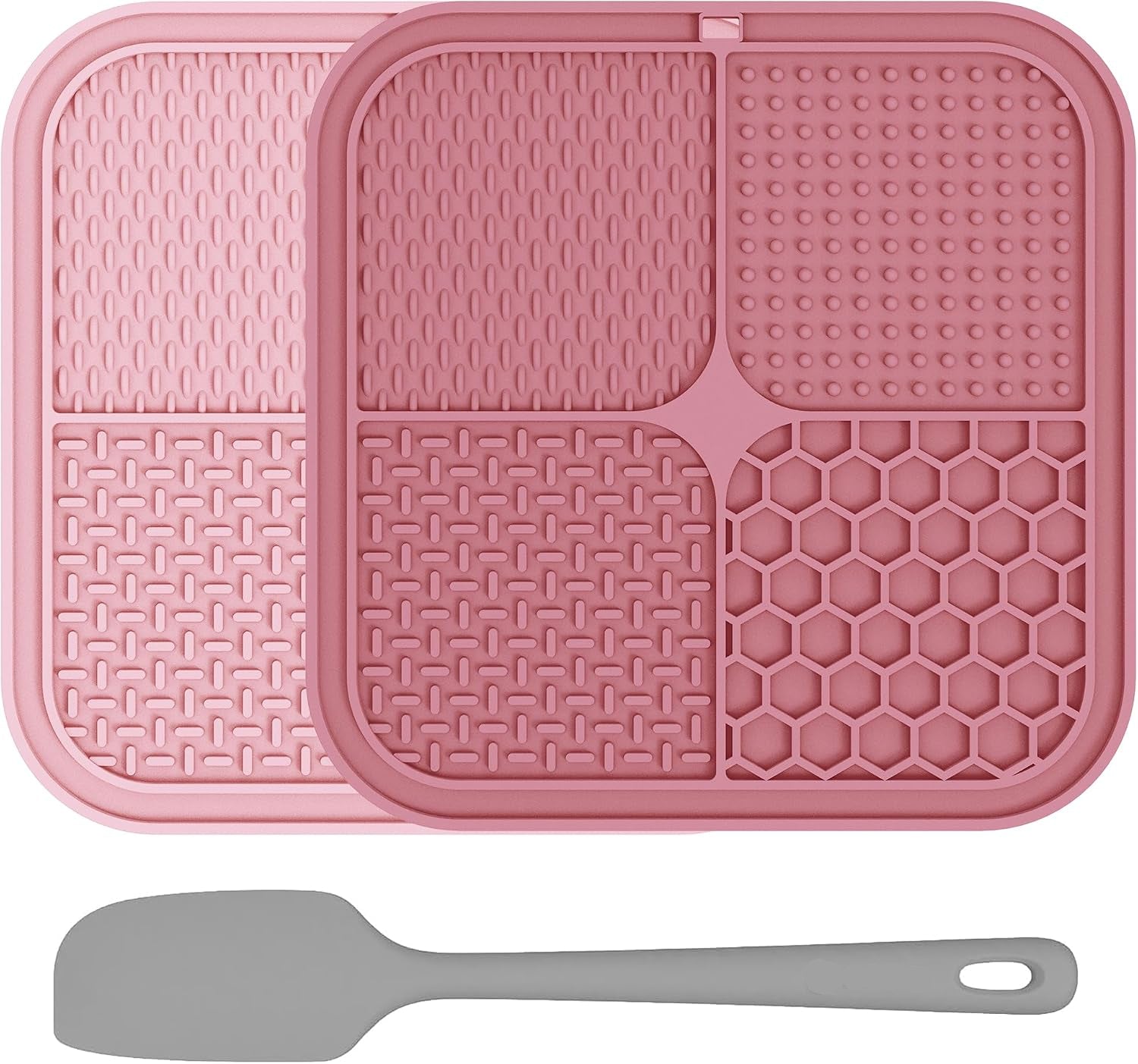 Dailypets Silicone Pet Lick Mat Set of 2 with Suction Cups Slow Feeder Design