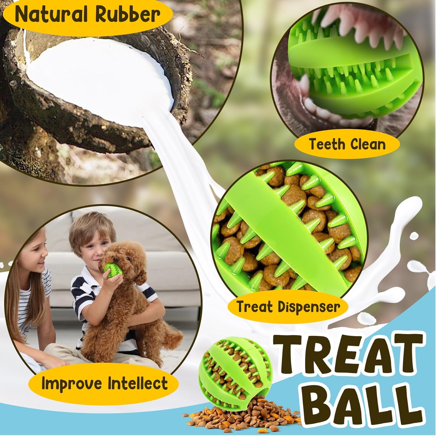 Dailypets Puppy Toy Bundle with Squeaky Plush Rope Toys and Treat Ball 9 Pieces