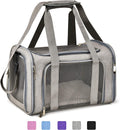Poupipets Breathable Pet Carry Bag with Removable Mat and Secure Zipper Design