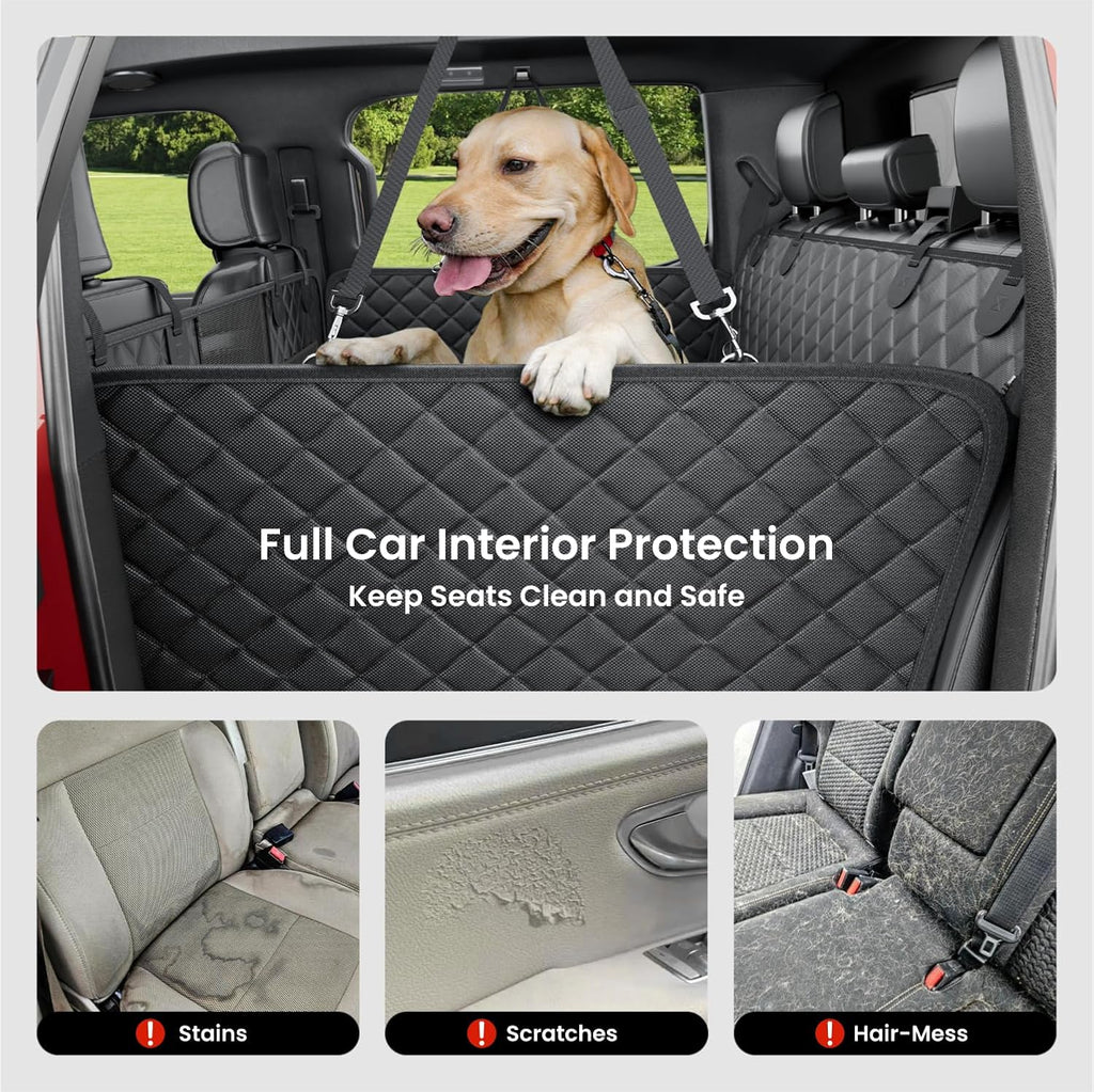 Poupipets XL Dog Truck Seat Extender with 450 lb Hard Base and Waterproof Cover