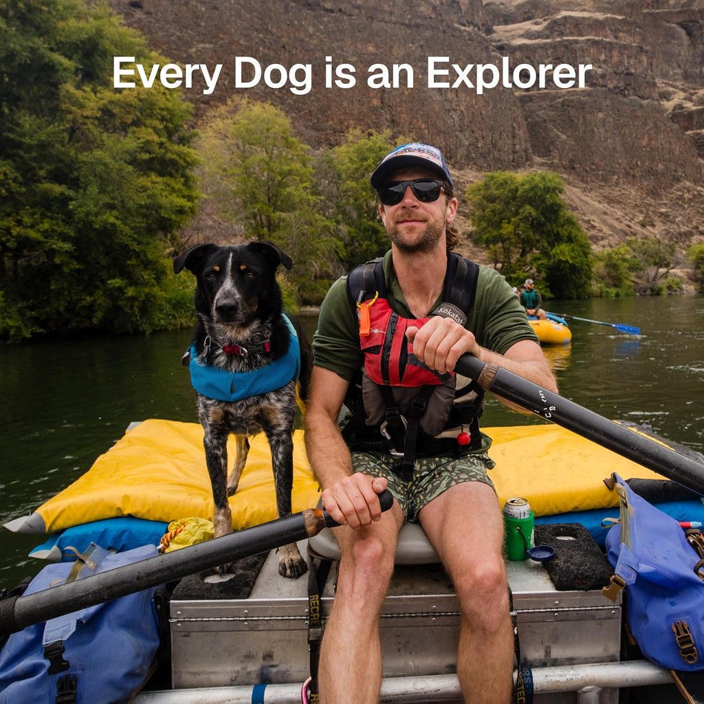 Poupipets Premium Dog Life Jacket with Lift Handle, Reflective Trim and Adjustable Fit