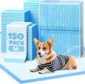 Poupipets Extra Large 6-Layer Leak-Proof Puppy Training Pads 34 x 28 Inch Quick-Dry 100 Pack