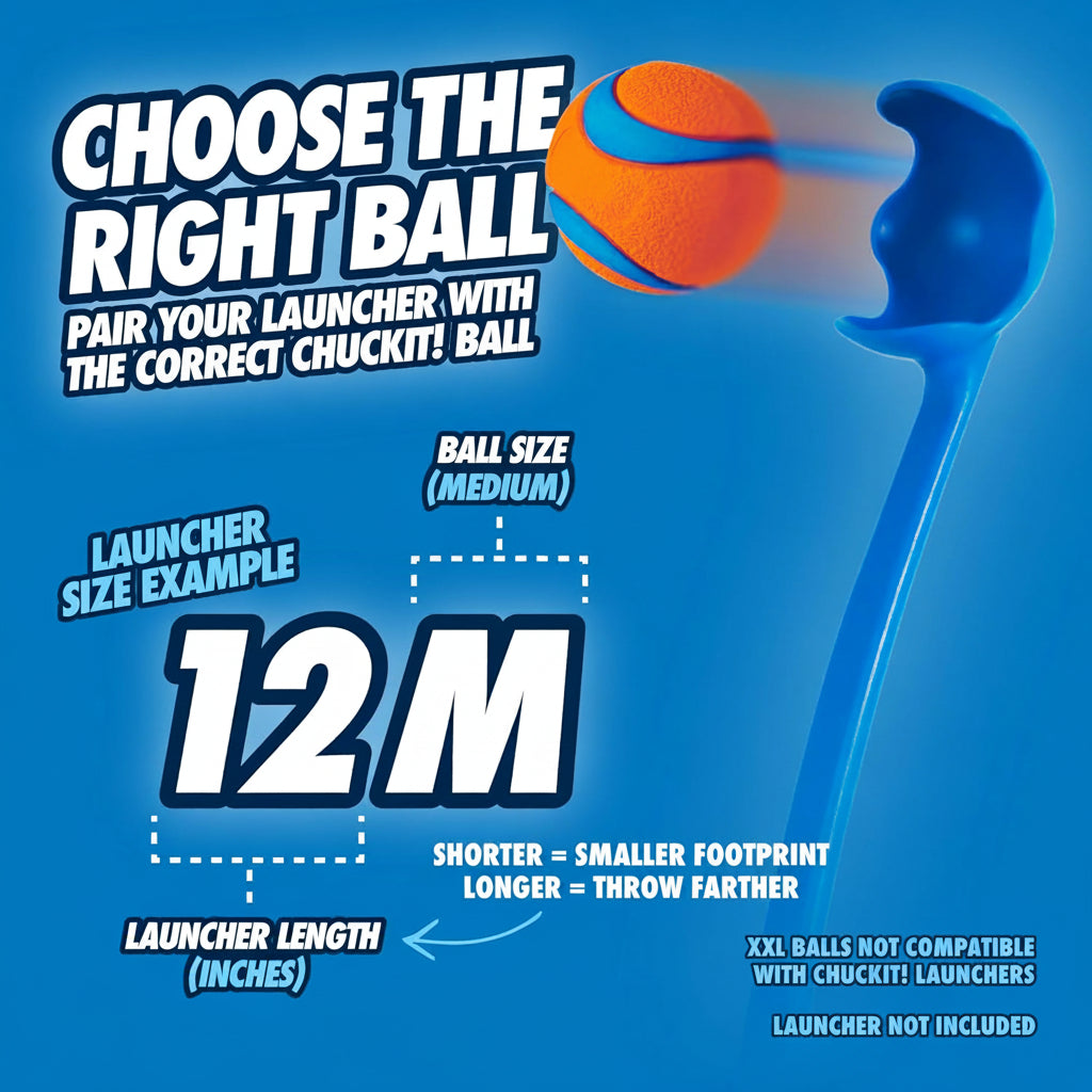 Dailypets Interactive Dog Ball Launcher with 12 Inch Handle and Medium Fetch Ball