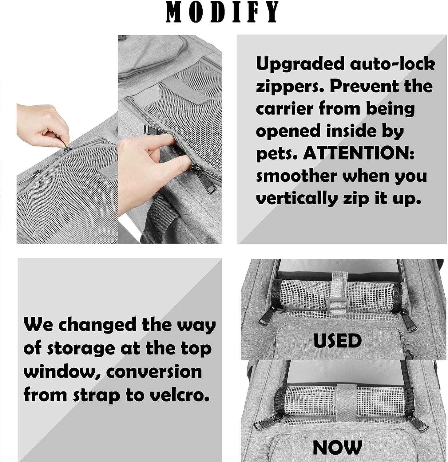 Poupipets Premium Pet Travel Carrier with Removable Washable Liner and Shoulder Strap