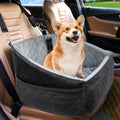 Poupipets Quilted Dog Booster Car Seat with Washable Cover and Safety Tether