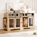 Dailypets 71-Inch Extra Large Double Dog Crate TV Stand with Hidden Storage