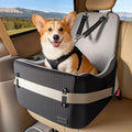 Poupipets Premium Dog Booster Car Seat with Memory Foam Cushion and Safety Tether