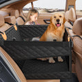 Poupipets Structured Dog Car Hammock with Hard Bottom and Ventilated Mesh Sides