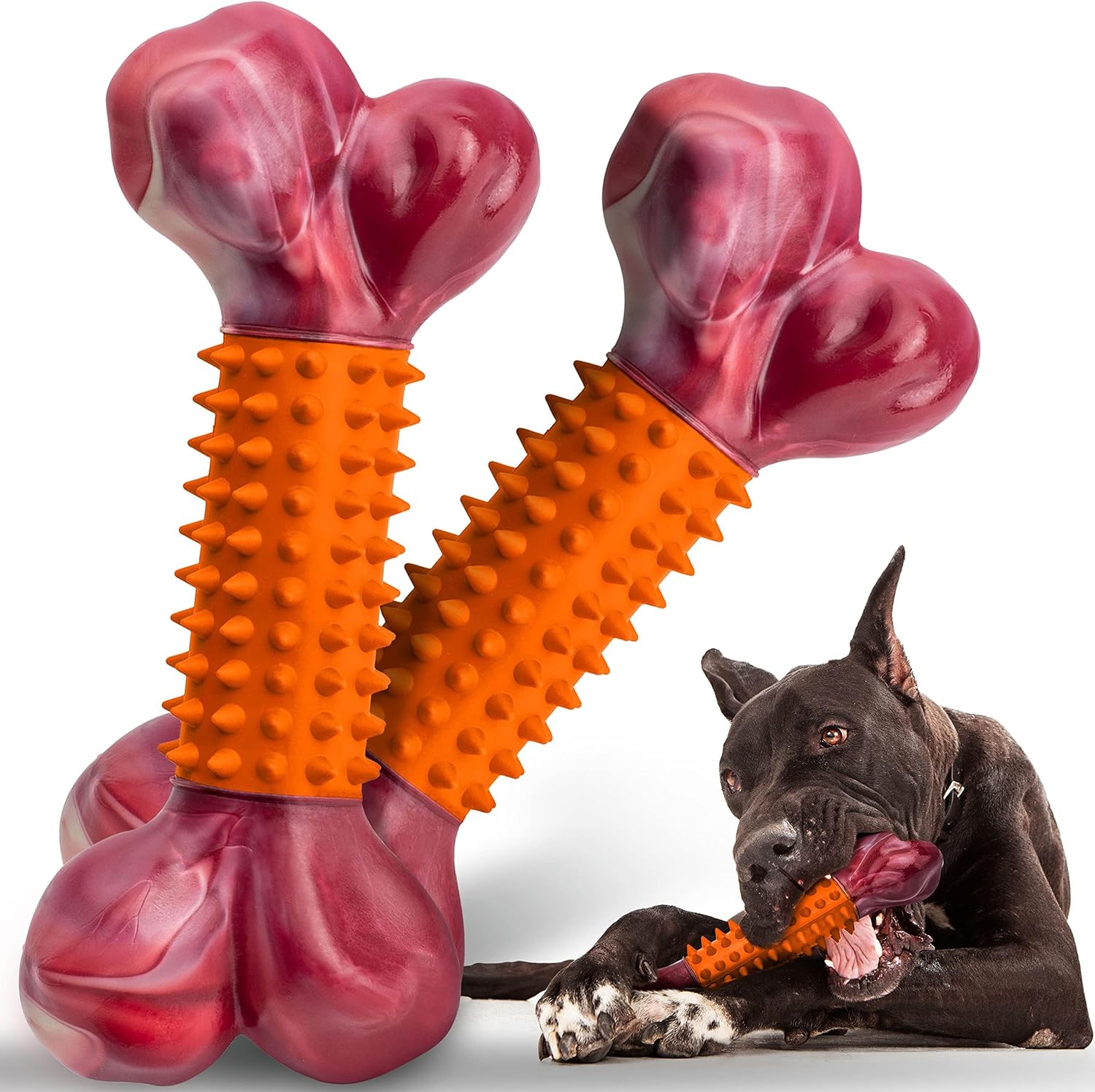 Dailypets Beef Flavored Dog Chew Toy for Medium and Large Dogs with Dual Materials