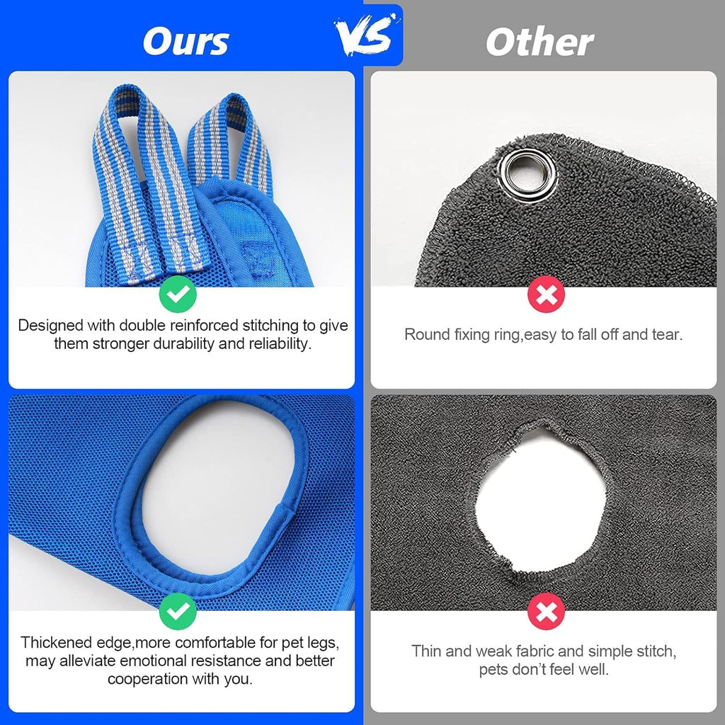 Poupipets Breathable Dog Grooming Hammock Kit with Nail Clippers and Scissors