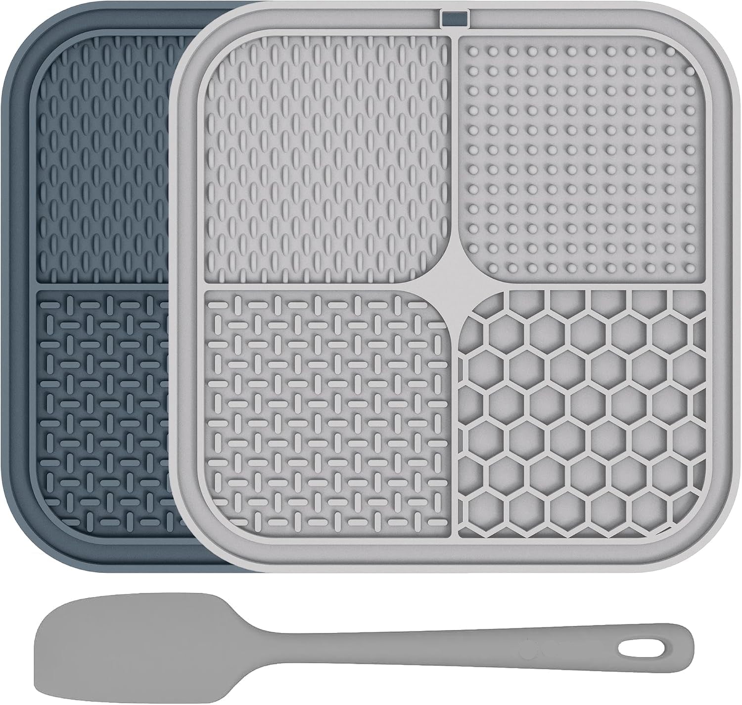 Dailypets Silicone Pet Lick Mat Set of 2 with Suction Cups Slow Feeder Design