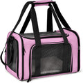 Poupipets Premium Soft Pet Carrier with Mesh Windows and Cozy Travel Mat