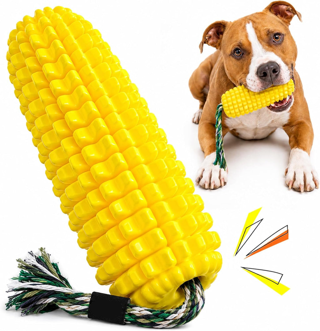 Dailypets Corn Shaped Dog Chew Toy with Squeaker for Small Medium and Large Dogs