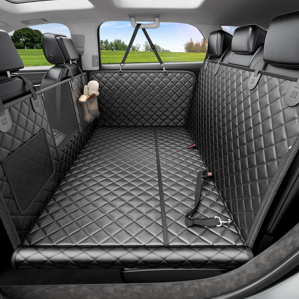 Poupipets XL Dog Truck Seat Extender with 450 lb Hard Base and Waterproof Cover