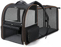 Poupipets Expandable Pet Carrier Backpack with Mesh Panels and Foldable Travel Design