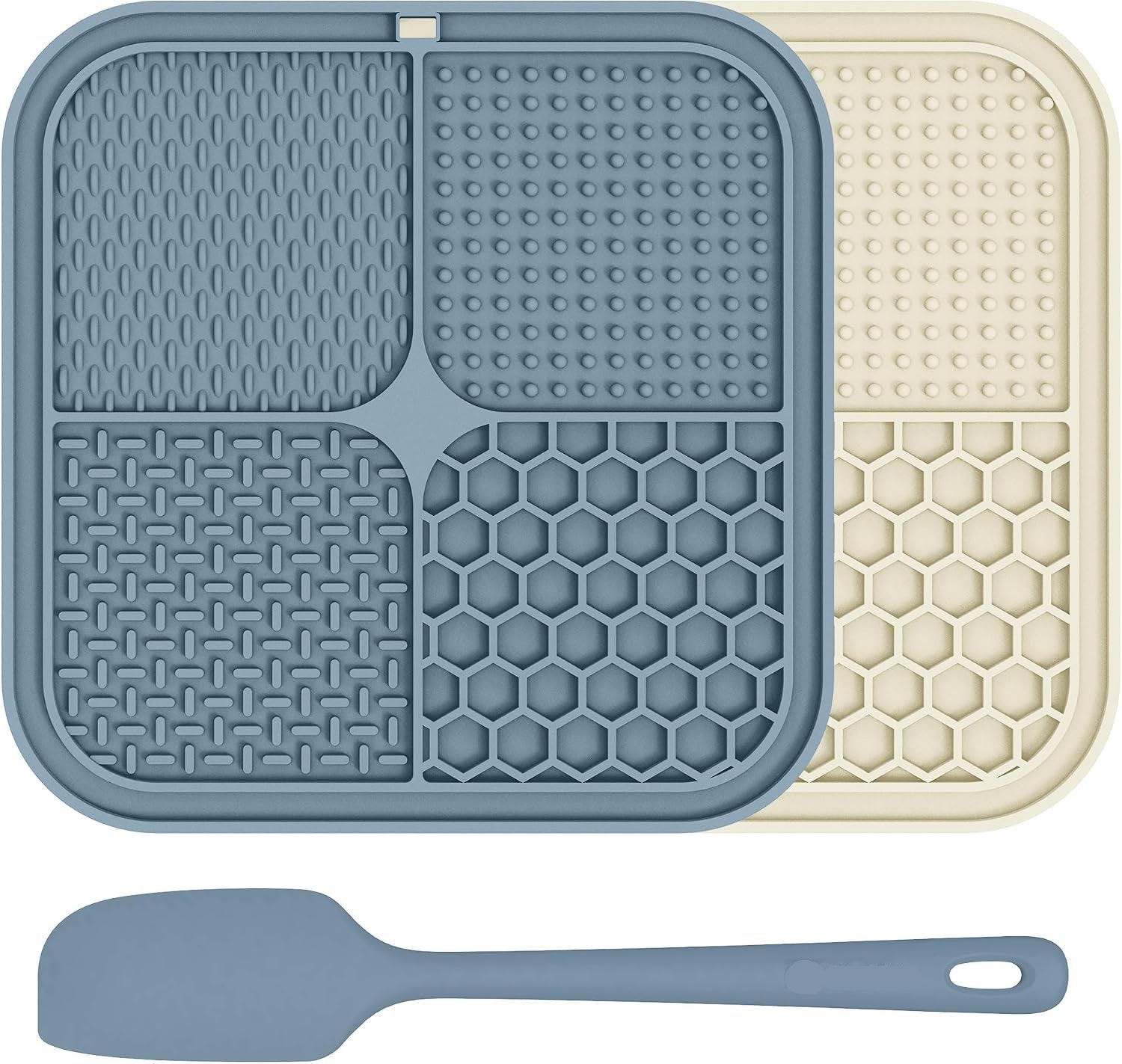 Dailypets Silicone Pet Lick Mat Set of 2 with Suction Cups Slow Feeder Design