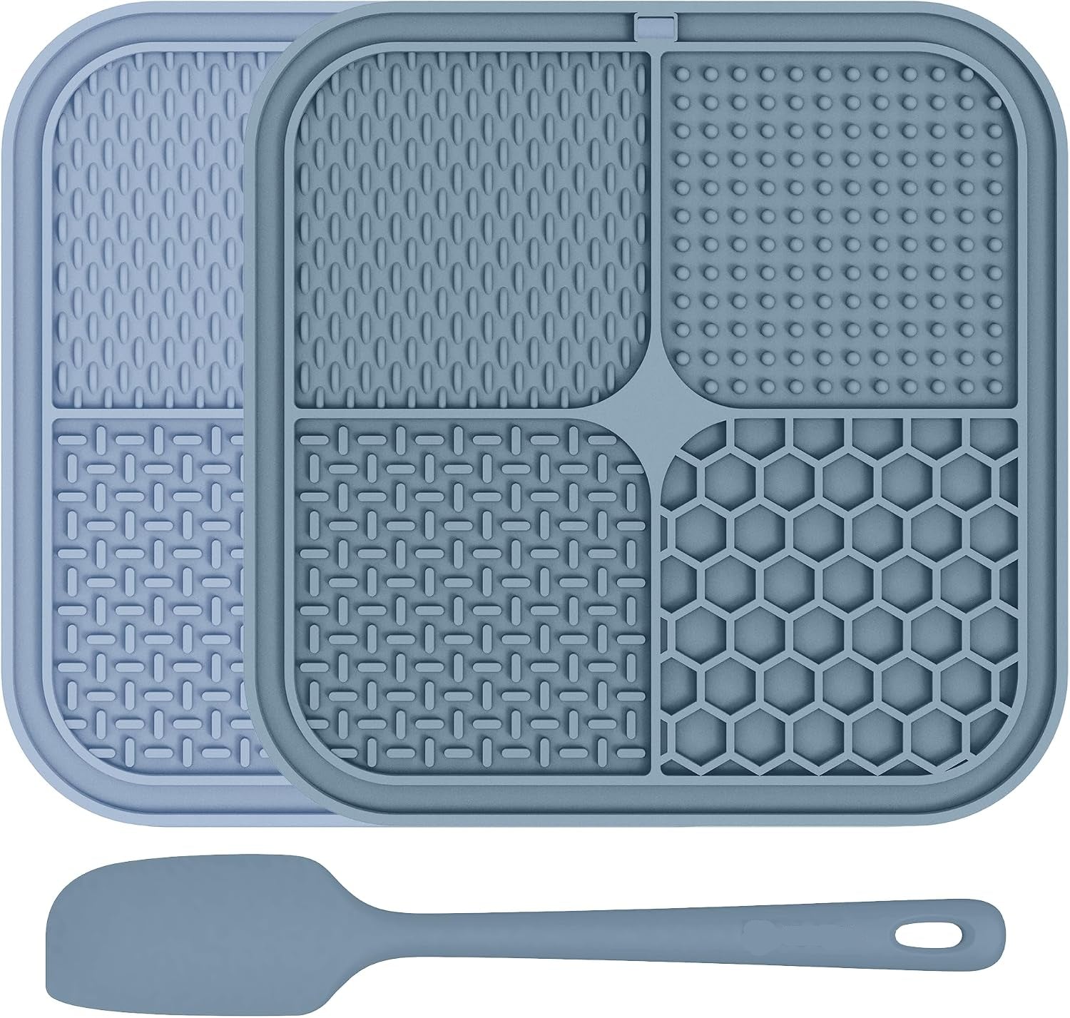 Dailypets Silicone Pet Lick Mat Set of 2 with Suction Cups Slow Feeder Design