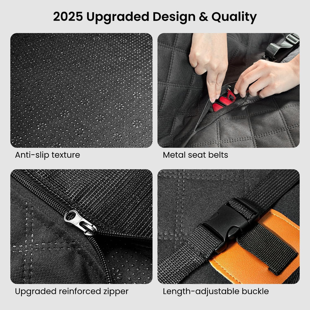 Poupipets XL Dog Truck Seat Extender with 450 lb Hard Base and Waterproof Cover