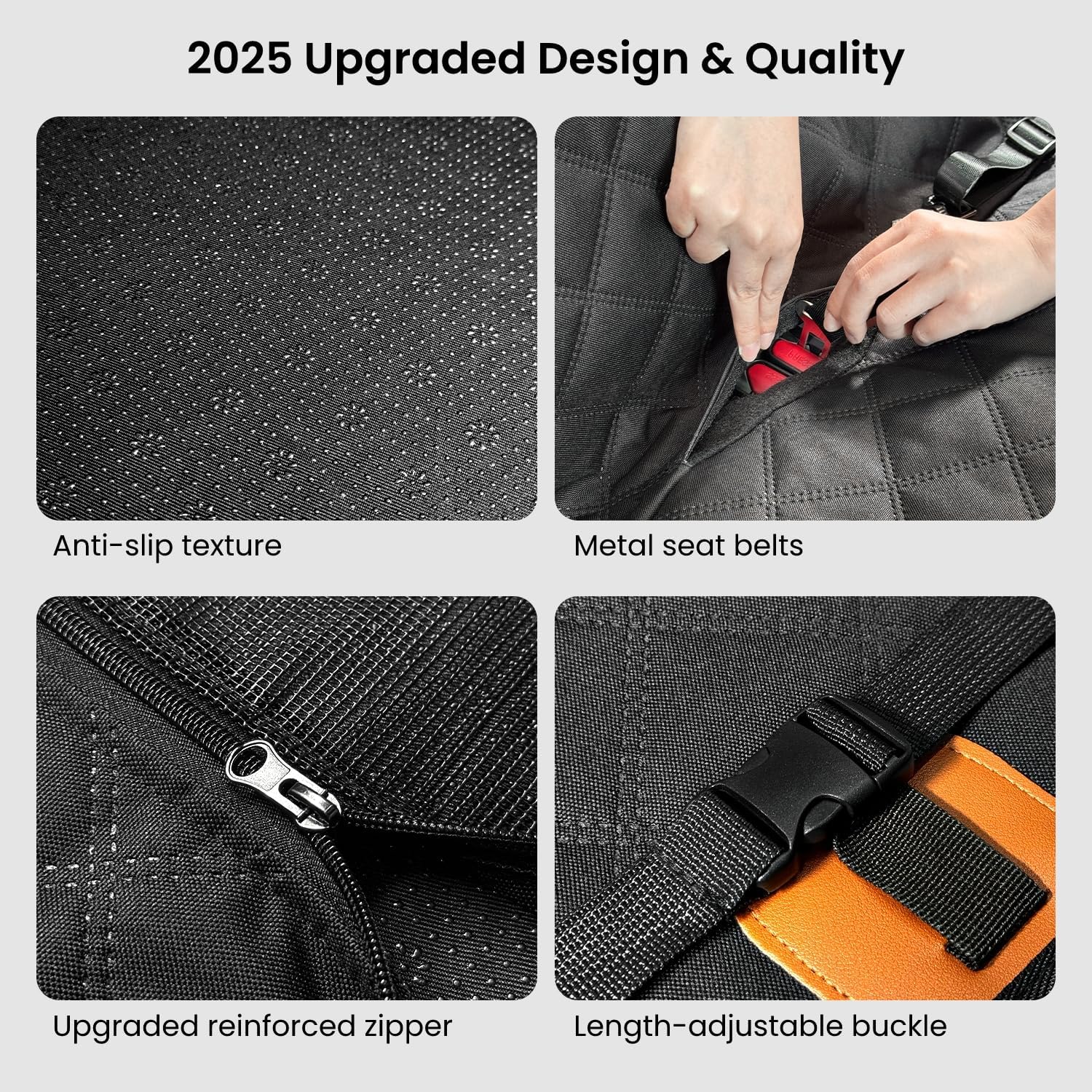 Poupipets XL Dog Truck Seat Extender with 450 lb Hard Base and Waterproof Cover