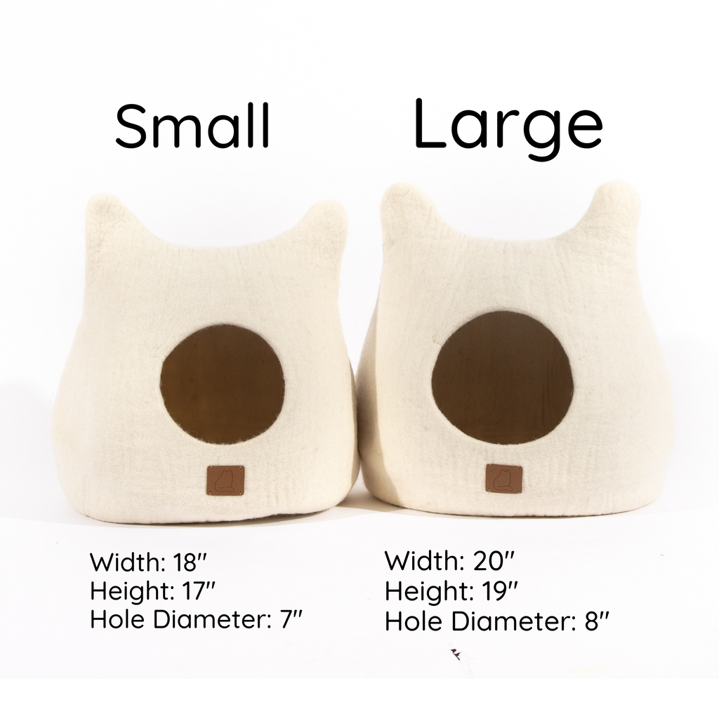 Dailypets Luxury Felted Wool Cat Cave for Indoor Cats