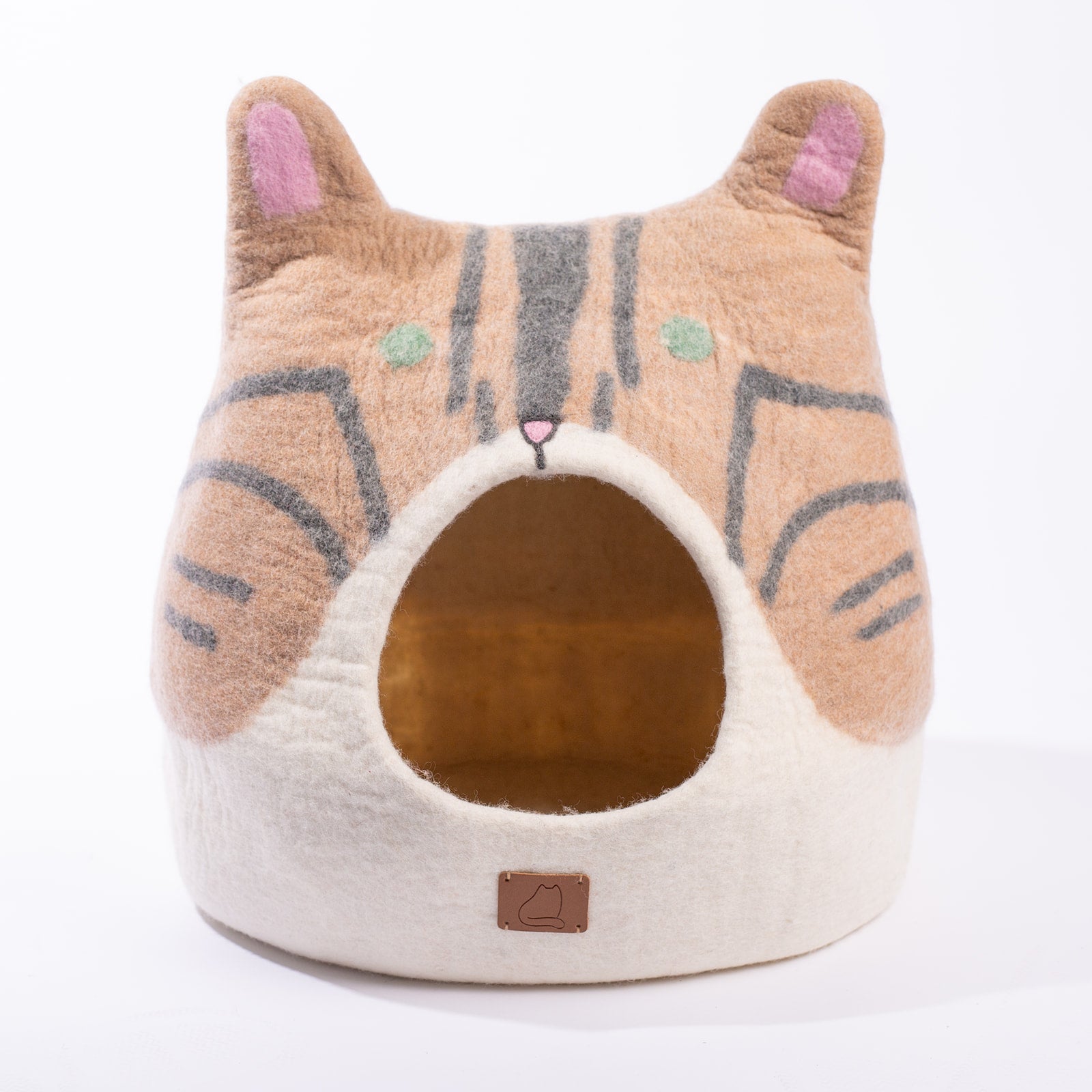 Dailypets Cozy Felted Wool Cat Cave for Kittens and Cats