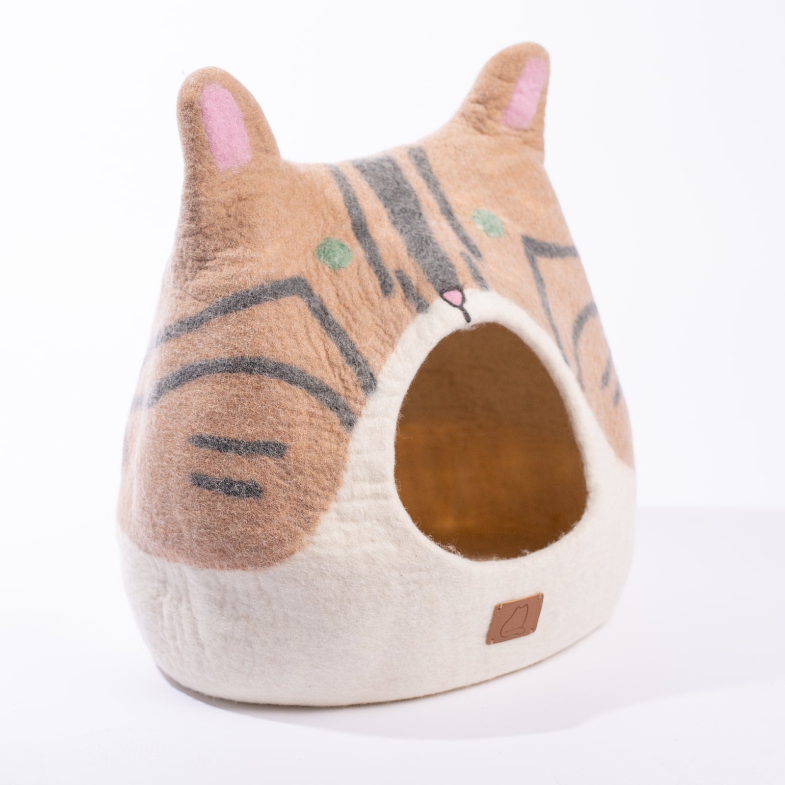 Dailypets Cozy Felted Wool Cat Cave for Kittens and Cats