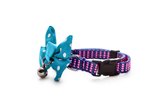 Dailypets Polka Dot Bow Tie Cat Collar with Bell