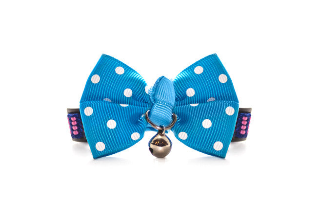 Dailypets Polka Dot Bow Tie Cat Collar with Bell