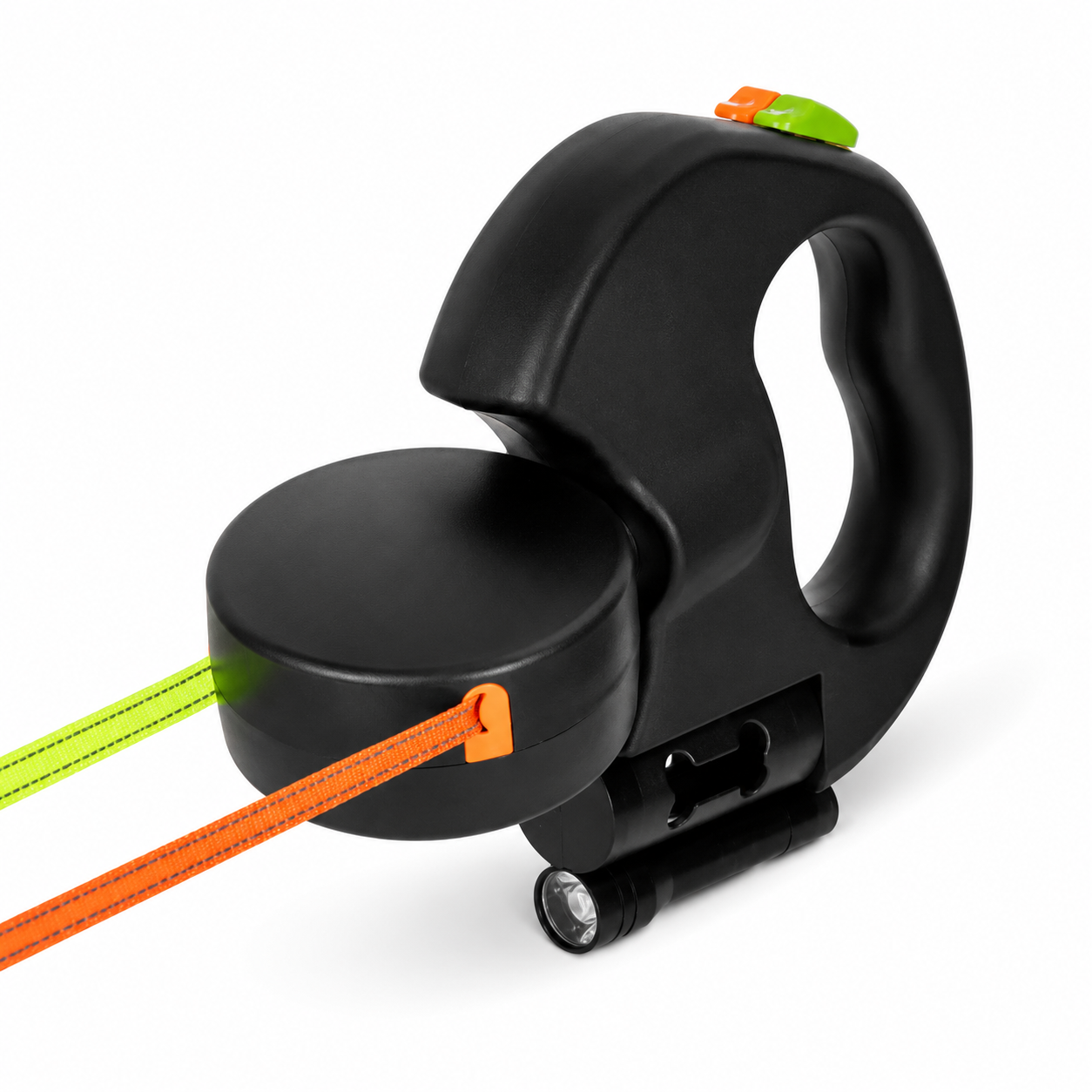 Dailypets Double Retractable Dog Leash with LED Light and Tangle-Free 360° Swivel Design