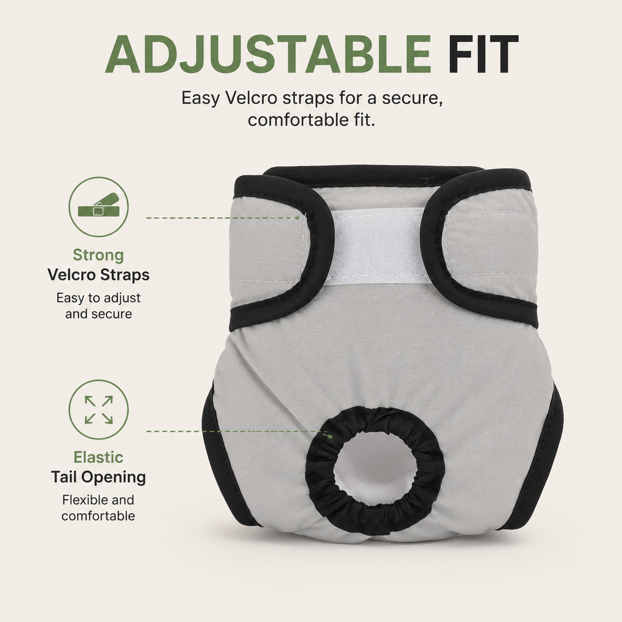 Dailypets Washable Pet Diaper with Soft Absorbent Layer for Female Dogs and Cats