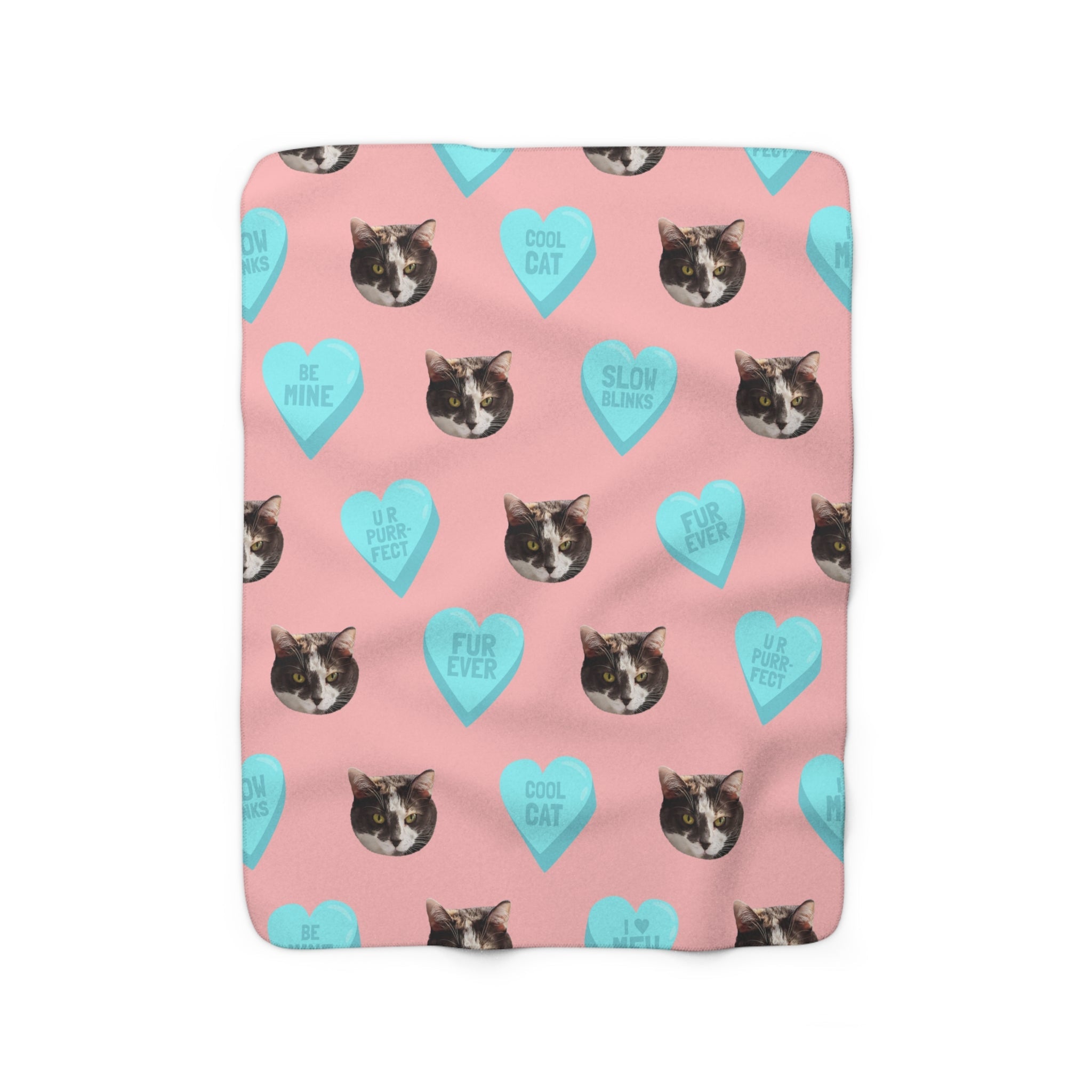 Dailypets Custom Pet Blanket with Repeating Photo Print Design