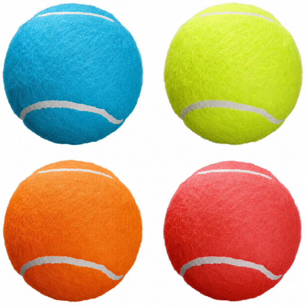 Dailypets High Bounce Squeaky Dog Balls 4 Pack for Medium Dogs Indoor Outdoor Play