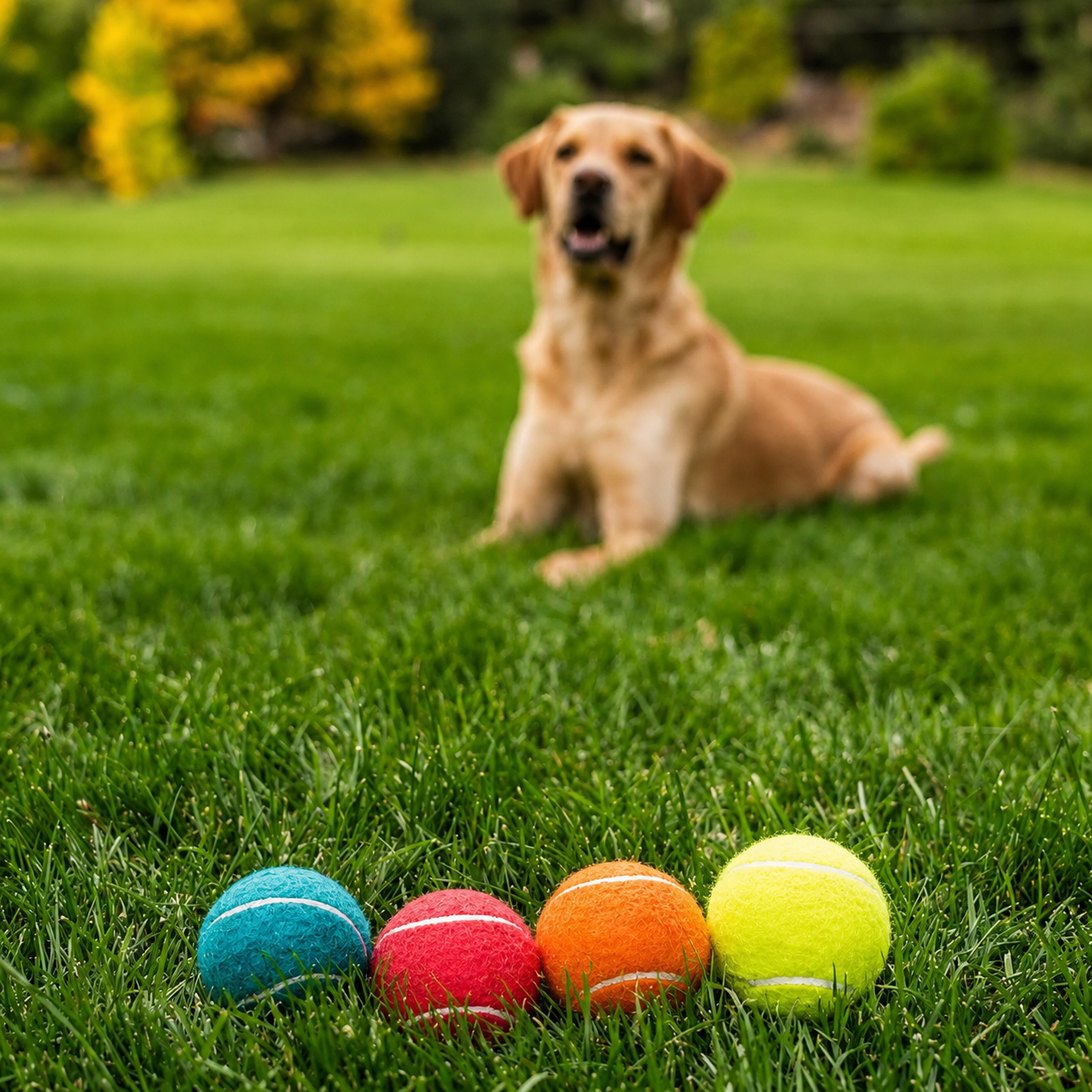 Dailypets High Bounce Squeaky Dog Balls 4 Pack for Medium Dogs Indoor Outdoor Play