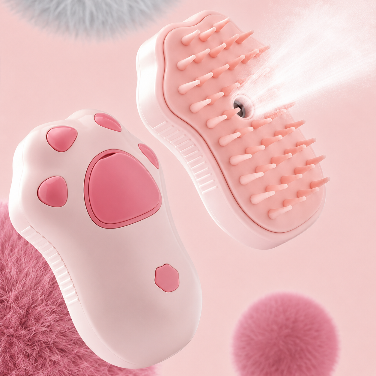 Dailypets Rechargeable 3-in-1 Pet Grooming Brush for Dogs and Cats with Steam Care