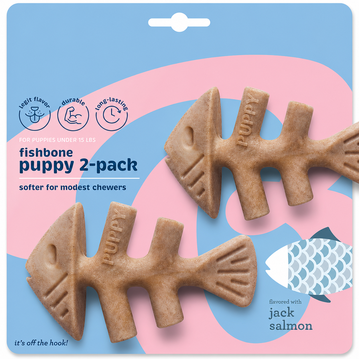 Dailypets Puppy Chew Toy Set with Dental Chew and Wishbone Bacon Flavor 2 Pack
